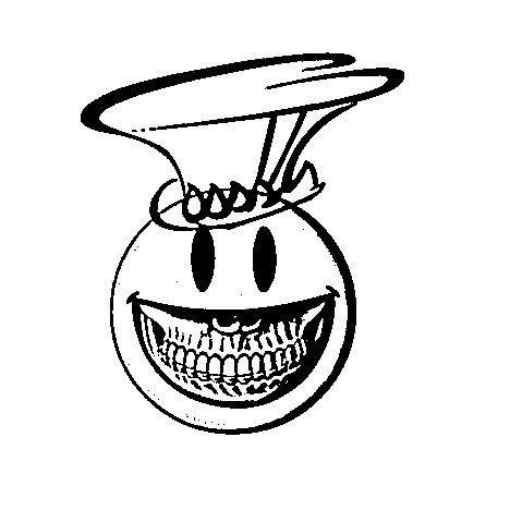 Slash Logo - The Ron English slash smiley face with the normal slash logo top hat