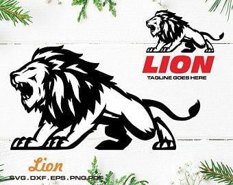 Savage Animals Logo - Lion head silhouette | Etsy