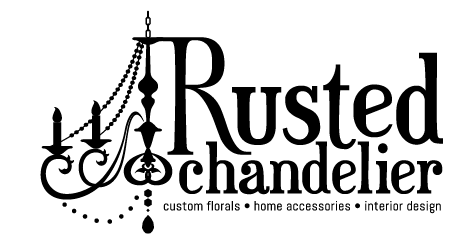 Chandelier Graphic Logo - Rusted Chandelier