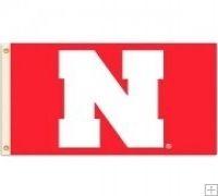Nebraska N Logo - Nebraska Cornhuskers 3 By 5 Foot Flag N Logo With Grommets $24.99