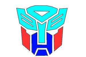Red and Blue Autobot Logo - Autobot logo in Cyan, red and blue - Drawing by ONYX174 - DrawingNow