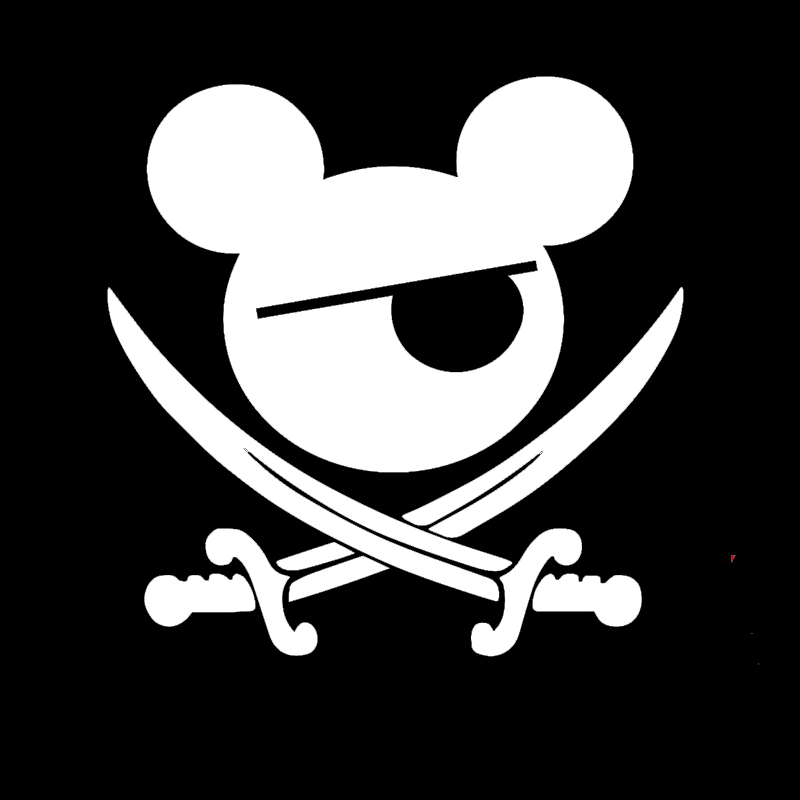 Mickey Mouse Pirate Logo - Animal Cartoon Animated Mickey Mouse Pirate Car Sticker for Truck ...