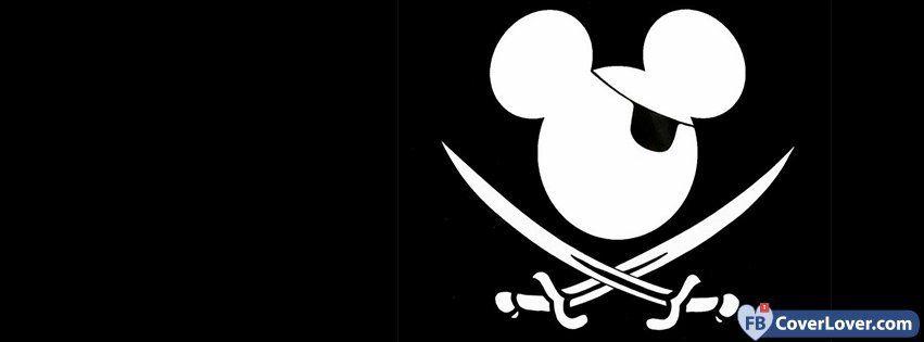 Mickey Mouse Pirate Logo - Mickey Mouse Pirate Anime and cartoons Facebook Cover Maker ...
