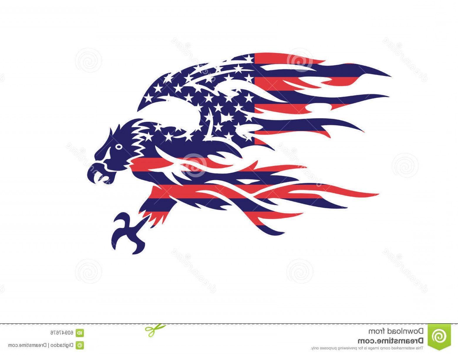 Hawk Vector Logo - Stock Illustration Usa Flag Patriotic Eagle Bald Hawk Vector Logo ...