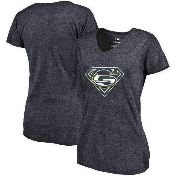 Packers Superman Logo - New Design Women's Packers Fans Classical V neck T Shirt, Green Bay ...