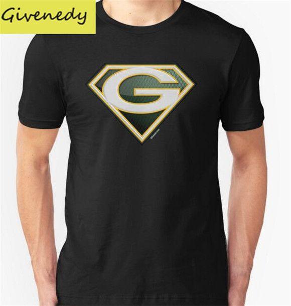 Packers Superman Logo - Free shipping Super Packers of Green Bay Printed Men's T Shirt T ...
