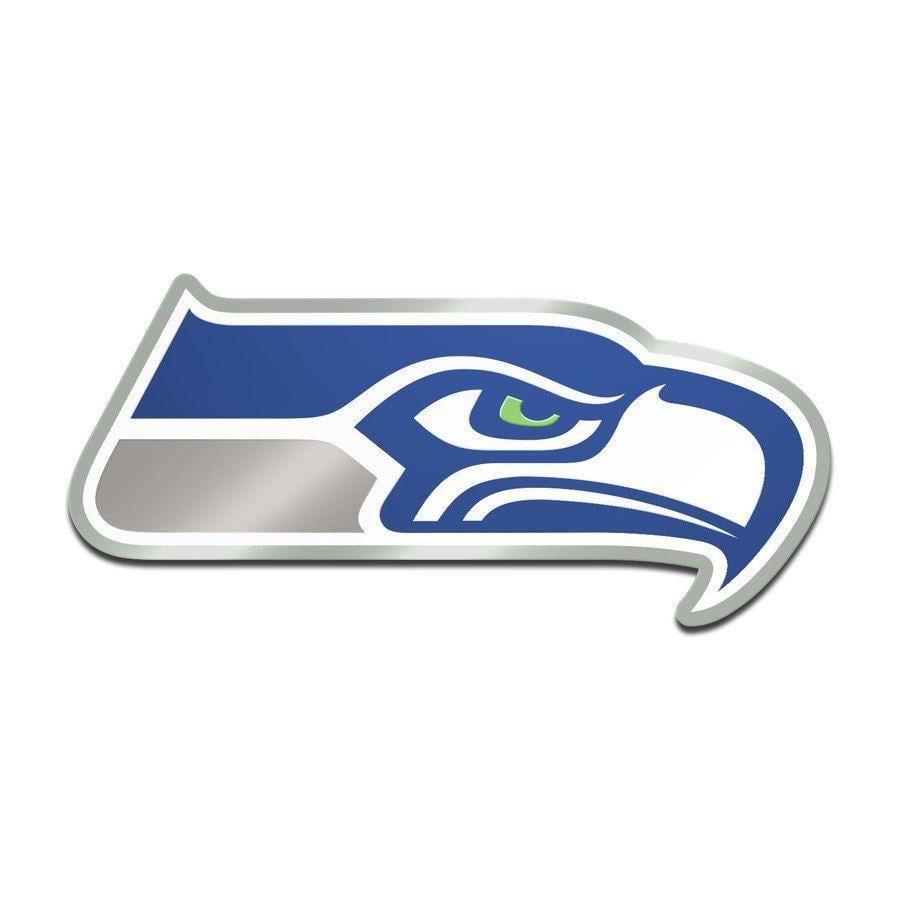 Freeform Logo - Seattle Seahawks Metallic Freeform Logo Auto Emblem