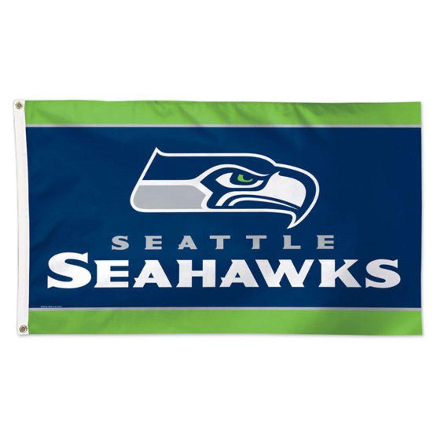 Seattle Seahawks Logo - WinCraft Seattle Seahawks Deluxe 3' x 5' Logo Flag