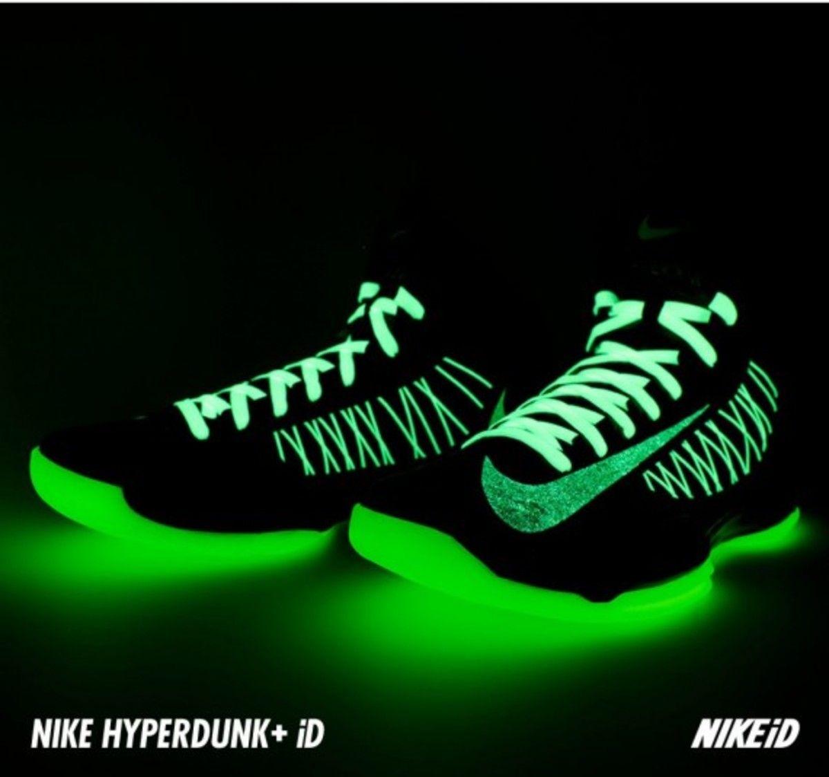 Glow in the Dark Nike Logo - NIKEiD Hyperdunk+ iD in the Dark Design Option
