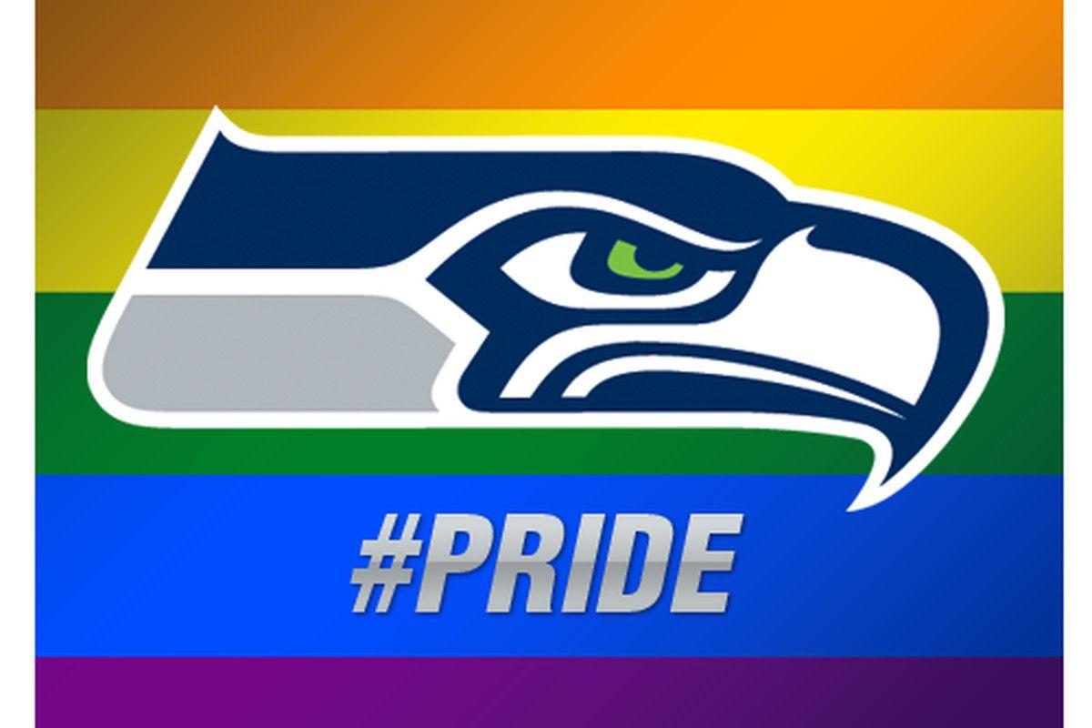 Seahwaks Logo - LGBTSNF: Seahawks' logo change to support gay pride proved ...