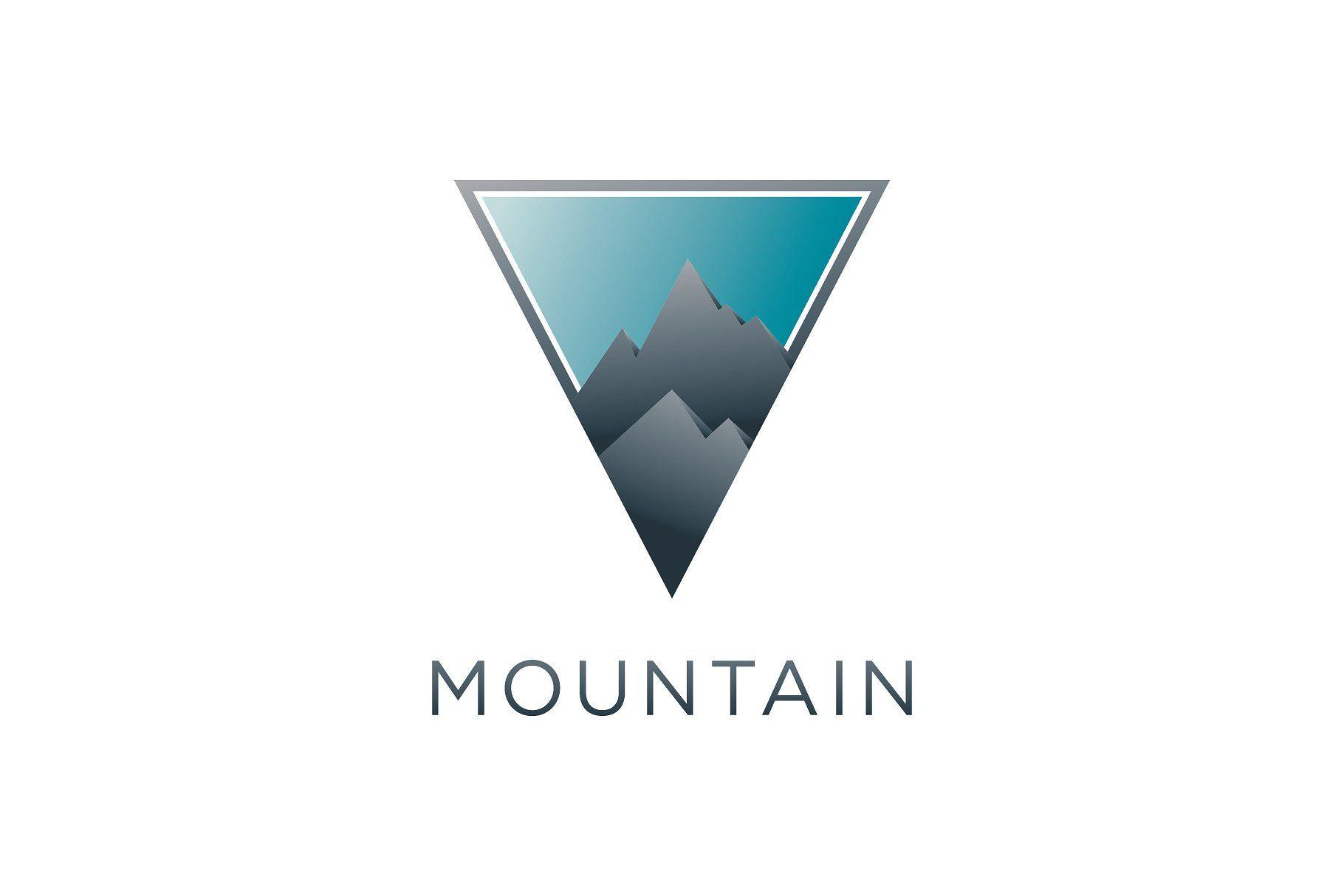 Triangle Mountain Logo - Triangle Mountain Logo Logo Templates Creative Market
