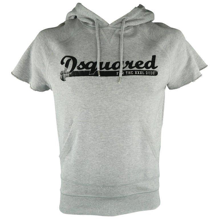 Light Grey Logo - DSQUARED2 Size M Light Grey Logo Cotton Raglan Sweater For Sale at ...