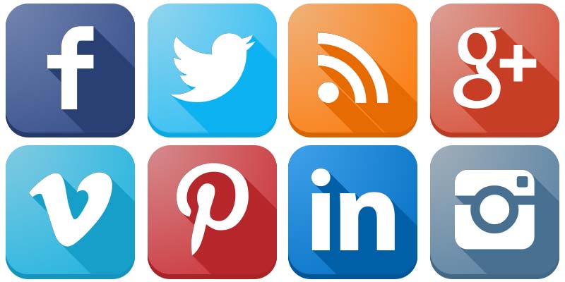 Blue Social Media Logo - Social Media Icons