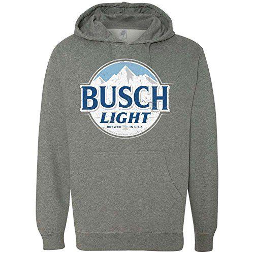 Light Grey Logo - Busch Light Grey Logo Hoodie: Clothing