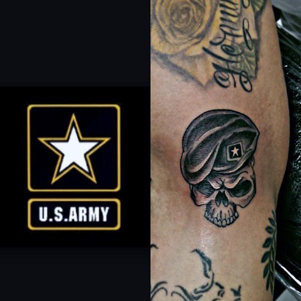 Simple Army Logo - 90 Army Tattoos For Men - Manly Armed Forces Design Ideas