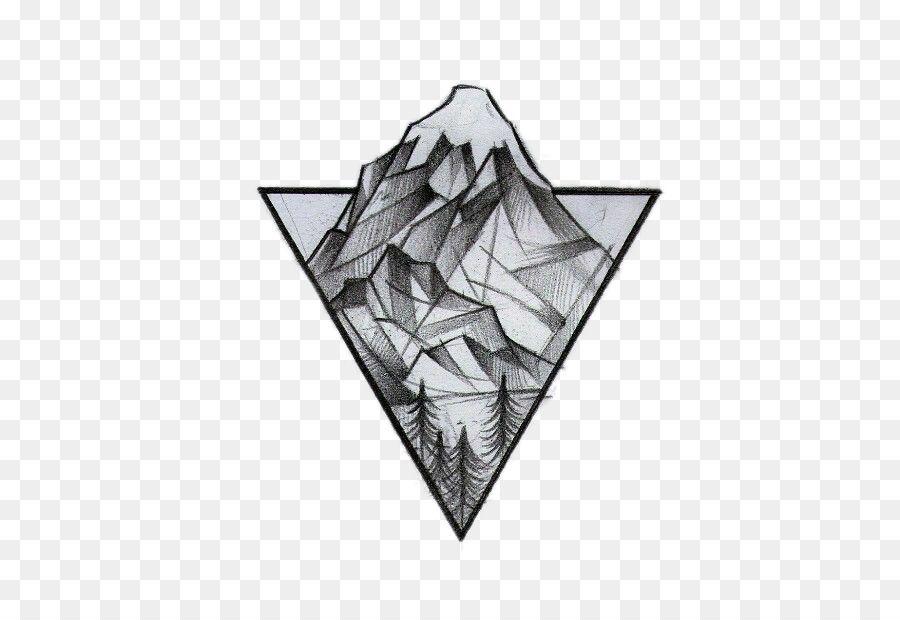 Triangle Mountain Logo - Geometry Tattoo Drawing Idea Mountain logo png download