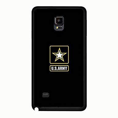 Simple Army Logo - Samsung Galaxy Note 4 Army Camo Case Cover, Cool Black Simple U.S