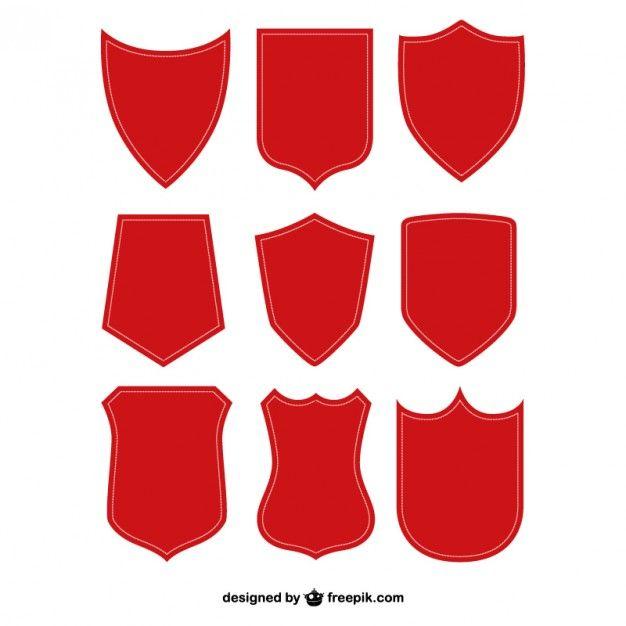 Red Shield Logo - Red shield shapes Vector | Free Download
