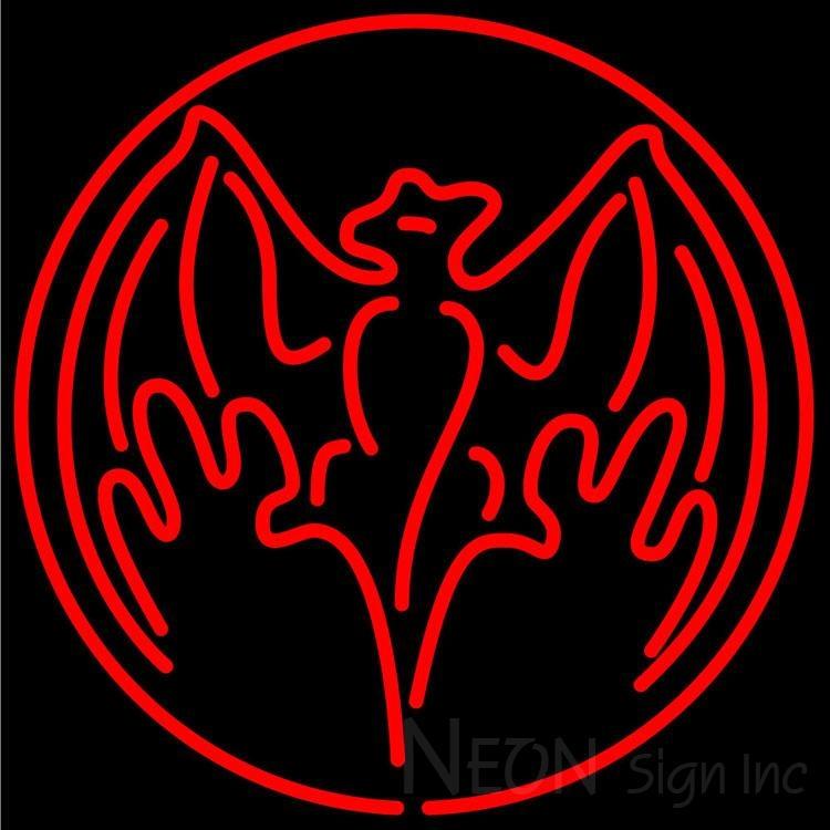 Bacardi Rum Bat Logo - Bacardi Bat Logo Neon Rum Sign 24x24 – Neon Sign Inc