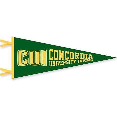 Dark Green Pennant Logo - Concordia University 12'' x 30'' Pennant. Concordia University Irvine