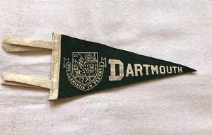 Dark Green Pennant Logo - 1940s 50s Dartmouth College Felt Pennant Vintage Ivy League