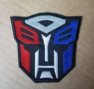 Red and Blue Autobot Logo - Transformers Autobot Red White & Blue Embroidered patch 3 inches