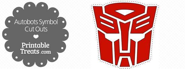 Red and Blue Autobot Logo - Here are some cute printable Autobots symbol cut outs you can use ...