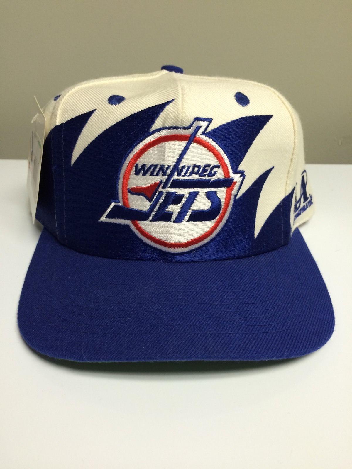 Jets Baseball Logo - Vintage Winnipeg Jets Logo Athletic Sharktooth Snapback Hat Cap NHL ...