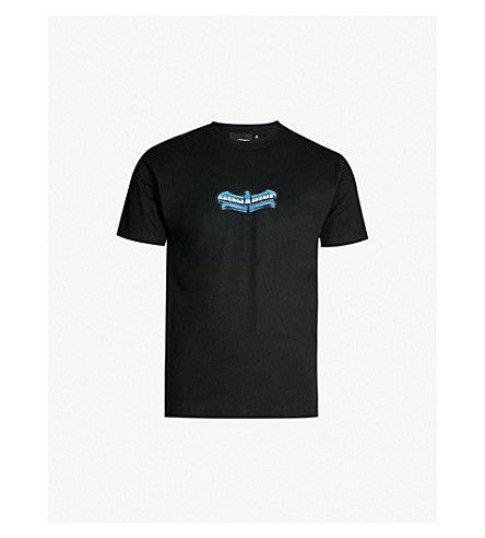Fashion with a Black Wave Logo - PERMANENT CLOTHING - Wave cotton-jersey T-shirt | Selfridges.com
