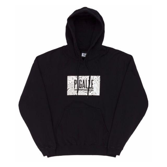 Fashion with a Black Wave Logo - Pigalle Box Logo Hoody Wave Black, Men's Fashion on Carousell