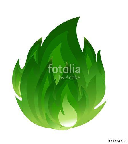 Green Fire Logo - Green fire icon