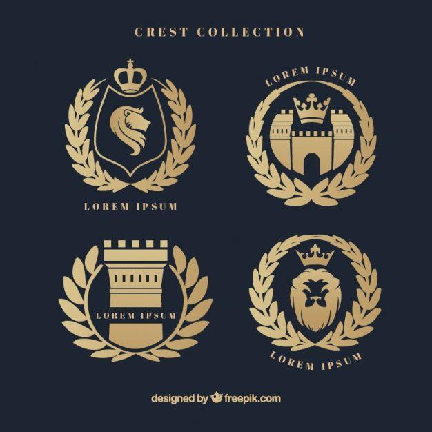 Laurel Wreath Logo - Elegant heraldic shields with laurel wreath Vector | Free Download
