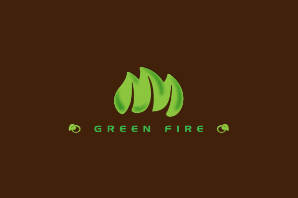 Brown and Green Logo - Logo: Green Fire | Logorium.com