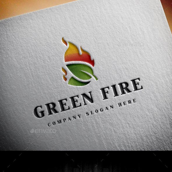 Green Fire Logo - Car and Fire Logo Graphics, Designs & Templates