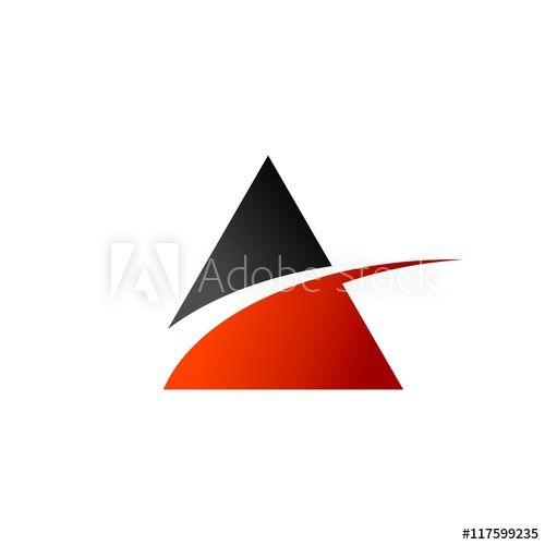 Triangle Mountain Logo - Red Triangle Mountain Logo this stock vector and explore