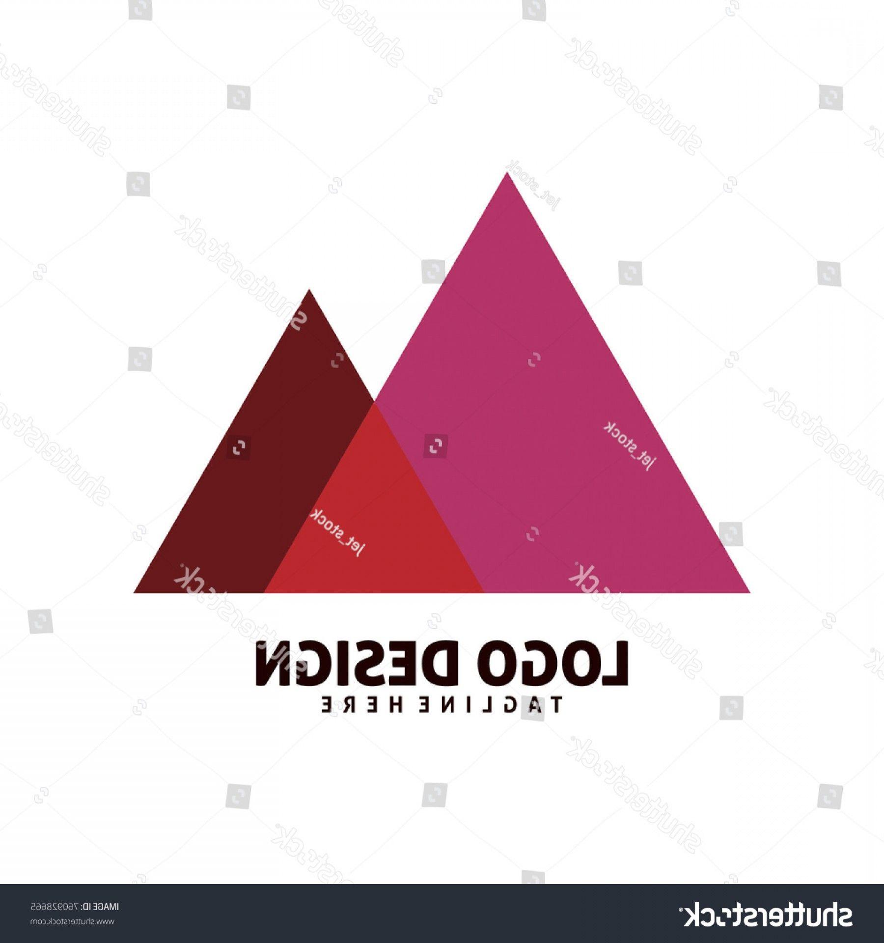 Triangle Mountain Logo - Color Triangle Mountain Logo Design