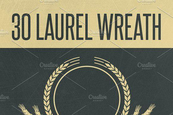 Laurel Wreath Logo - 30 Laurel Wreath ~ Logo Templates ~ Creative Market