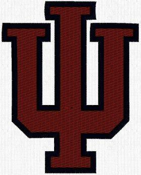 IU University Logo - Machine Embroidery - IU \ Indiana University Logo (3 stitch types ...
