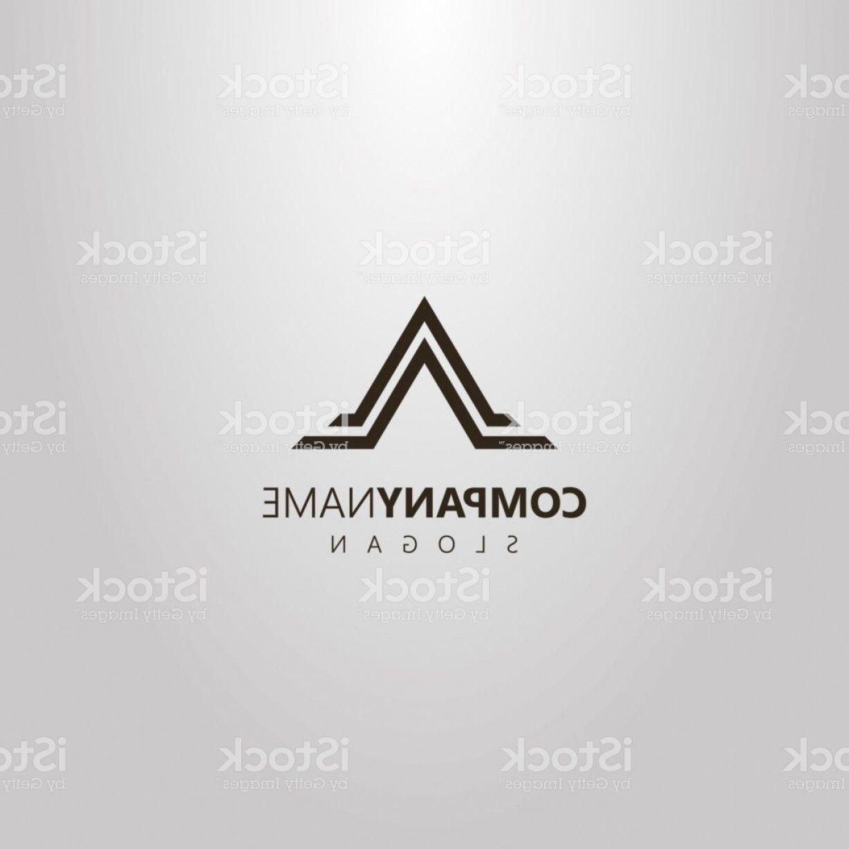 Triangle Mountain Logo - Simple Vector Geometric Flat Art Logo Of Abstract Triangle Mountain ...