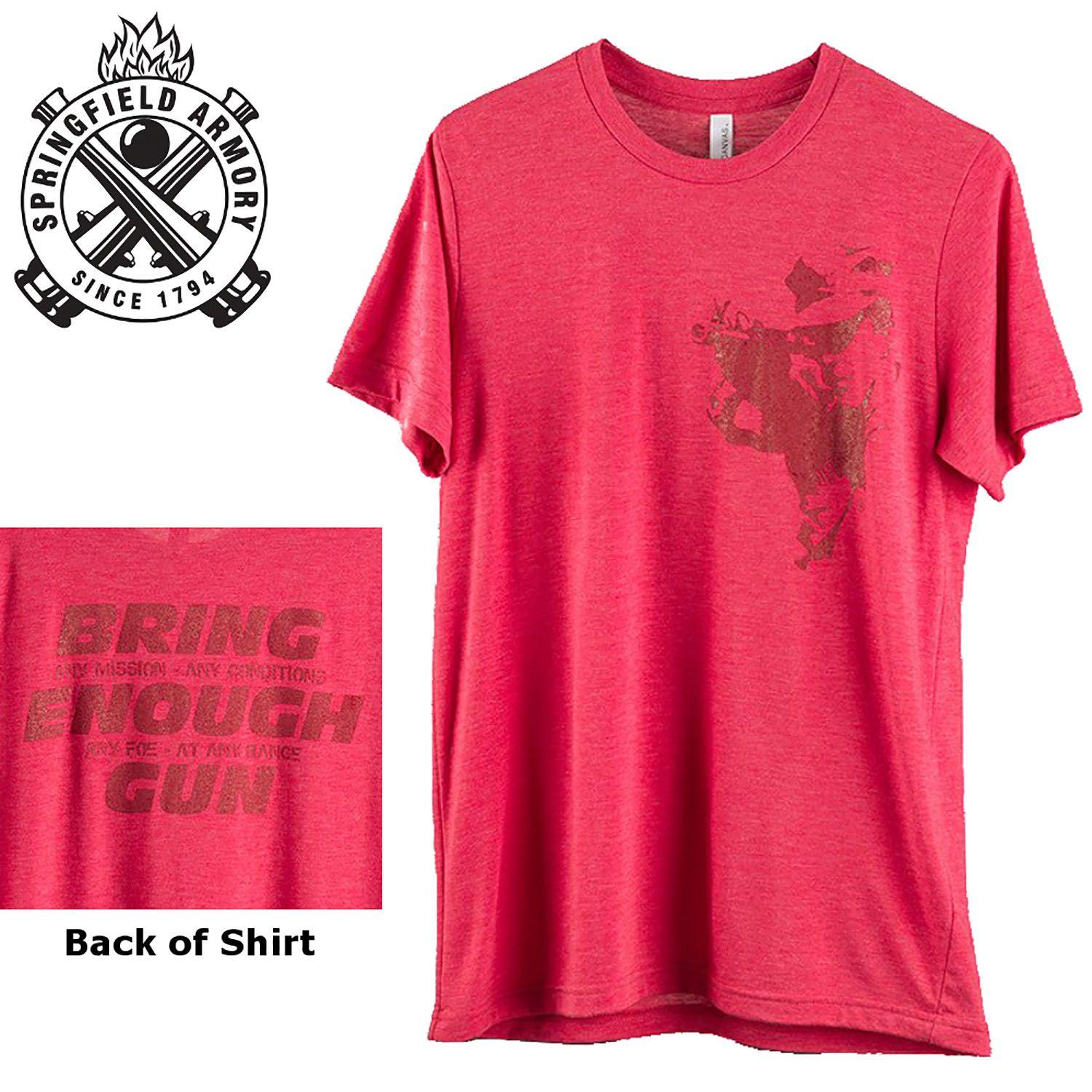 Springfield Armory Shooter Logo - Springfield Armory Shooter Logo T-Shirt, Red: MGW