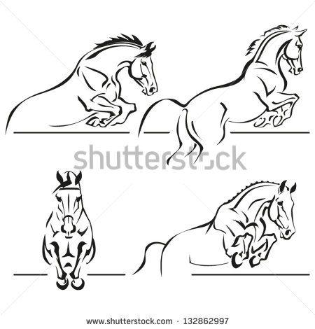 Jumping Horse Logo - Jumping horses: Partial views of a jumping horse. Horse Stuff