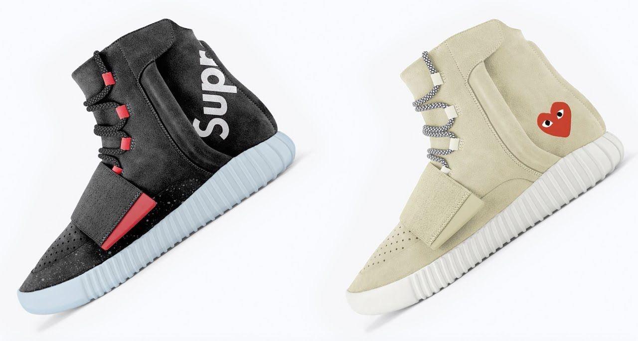 BAPE Supreme Yeezys Brand Logo - What If Supreme And Other High-End Brands Made adidas Yeezy Boost ...