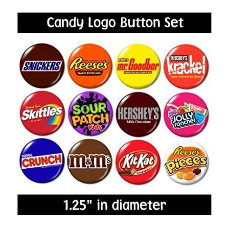 Candy Brand Logo - Candy Logo Buttons Pins (set ): Everything Else