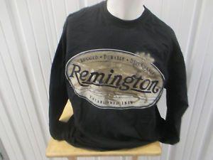 Vintage Remington Logo - VINTAGE REMINGTON ARMS COMPANY GUNS LOGO LARGE BLACK LONG SLEEVE