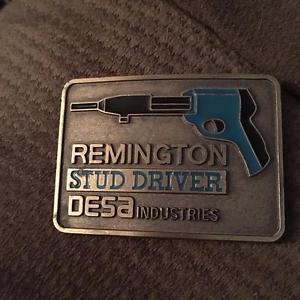 Vintage Remington Logo - Desa Industries, Vintage Remington Stud Driver Belt Buckle