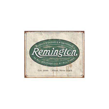 Vintage Remington Logo - Remington Guns Rifles Hunting In All Weather Logo Distressed Retro