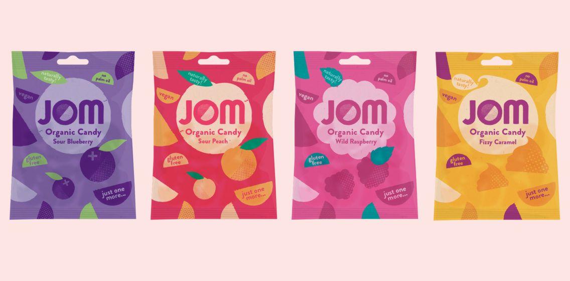 Candy Brand Logo - Sweet Packaging Design & Branding for JOM Organic Candy