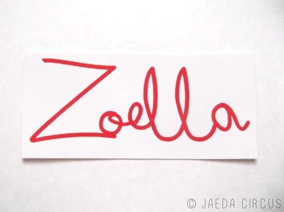 Zoella Logo - Items similar to Zoe Sugg 'Zoella' YouTuber Logo Merch Sticker on Etsy