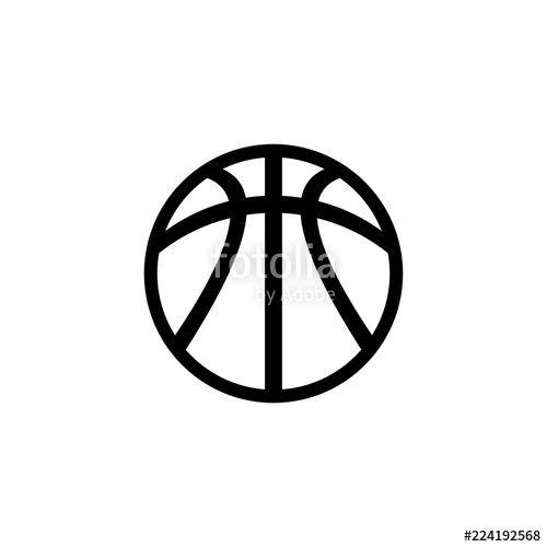 Simple Basketball Logo - Simple basketball logo design, vector icons. Stock image