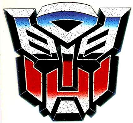 Red and Blue Autobot Logo - TRANSFORMERS AUTOBOT Blue Red Mask Logo Iron On Transfer